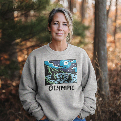 Olympic at Night Crewneck Sweatshirt