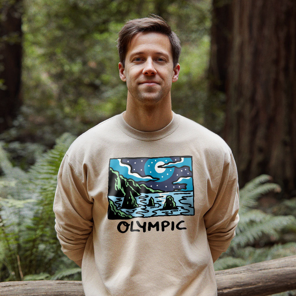 Olympic at Night Crewneck Sweatshirt