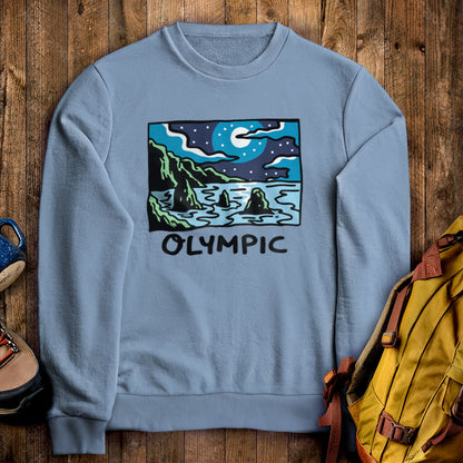Olympic at Night Crewneck Sweatshirt