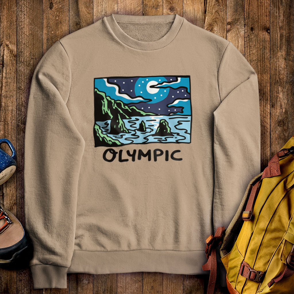 Olympic at Night Crewneck Sweatshirt