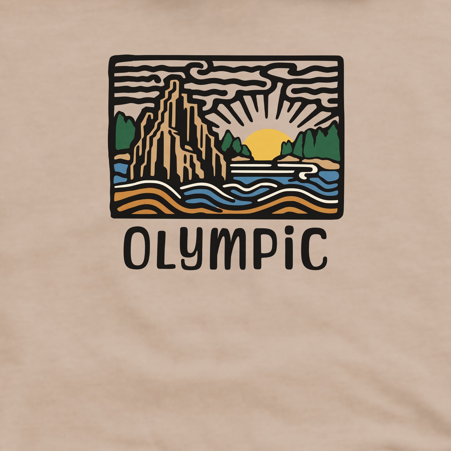 Olympic National Park Crewneck Sweatshirt Adventure and Outdoors Themed Sweatshirt