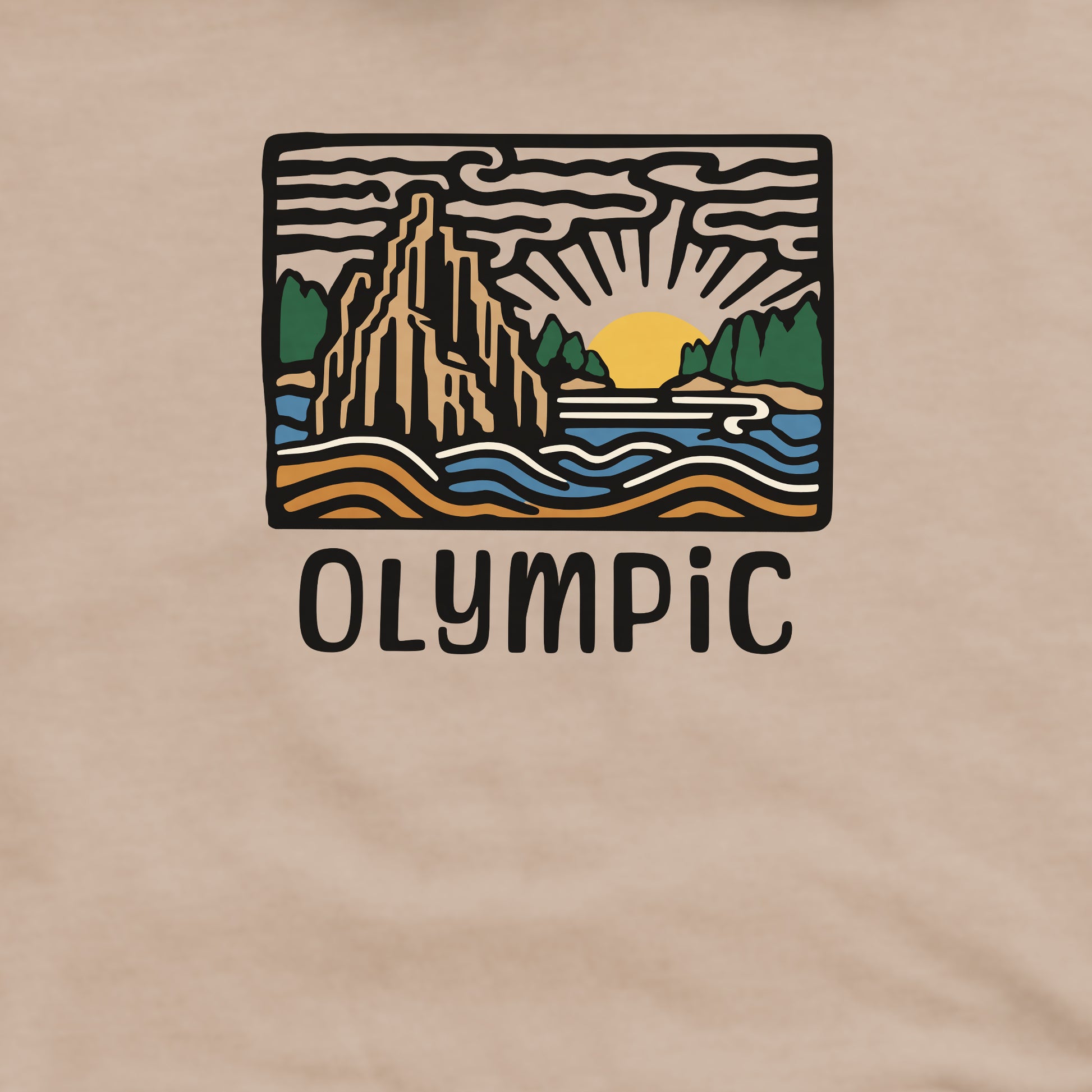 Olympic National Park Crewneck Sweatshirt Adventure and Outdoors Themed Sweatshirt