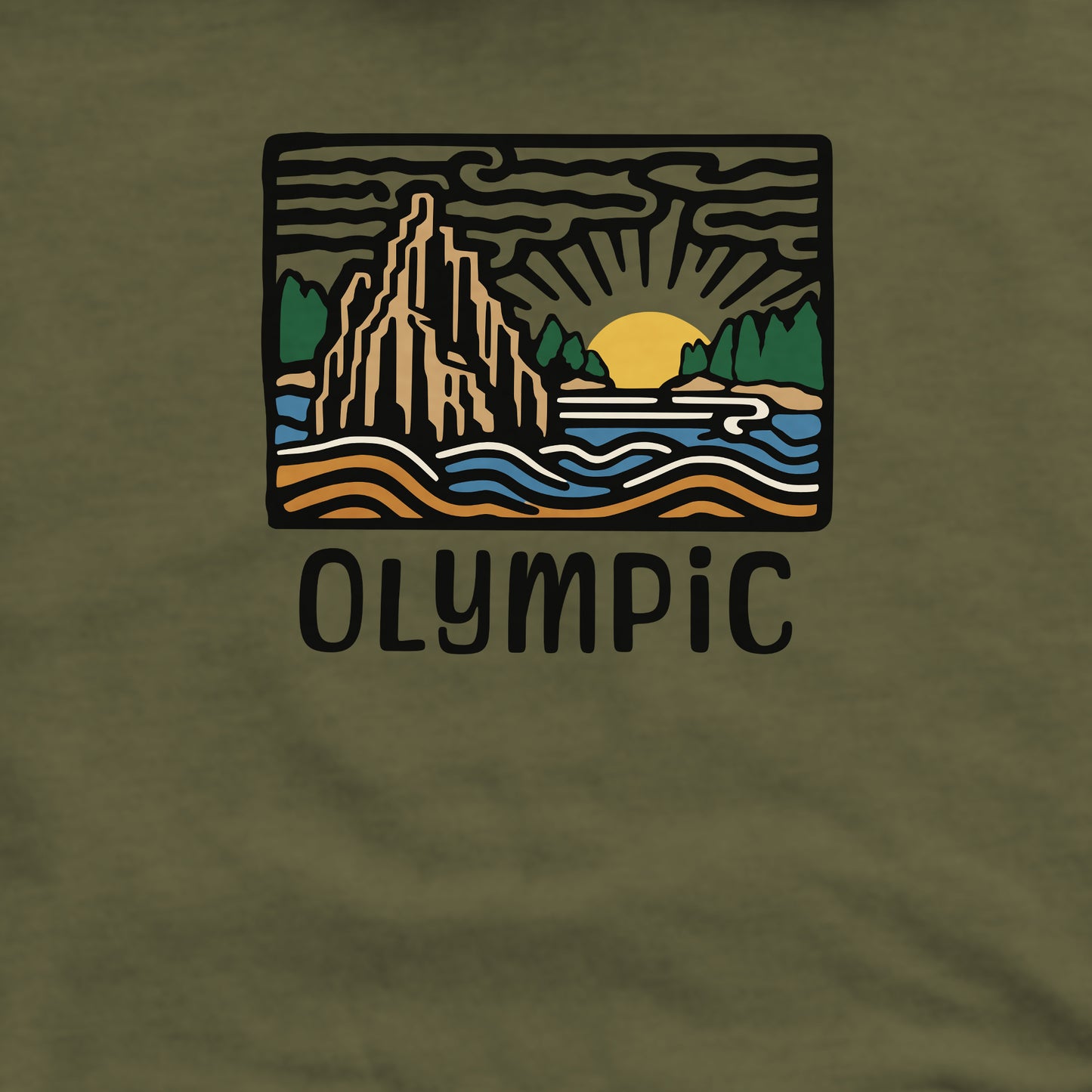 Olympic National Park Crewneck Sweatshirt Adventure and Outdoors Themed Sweatshirt