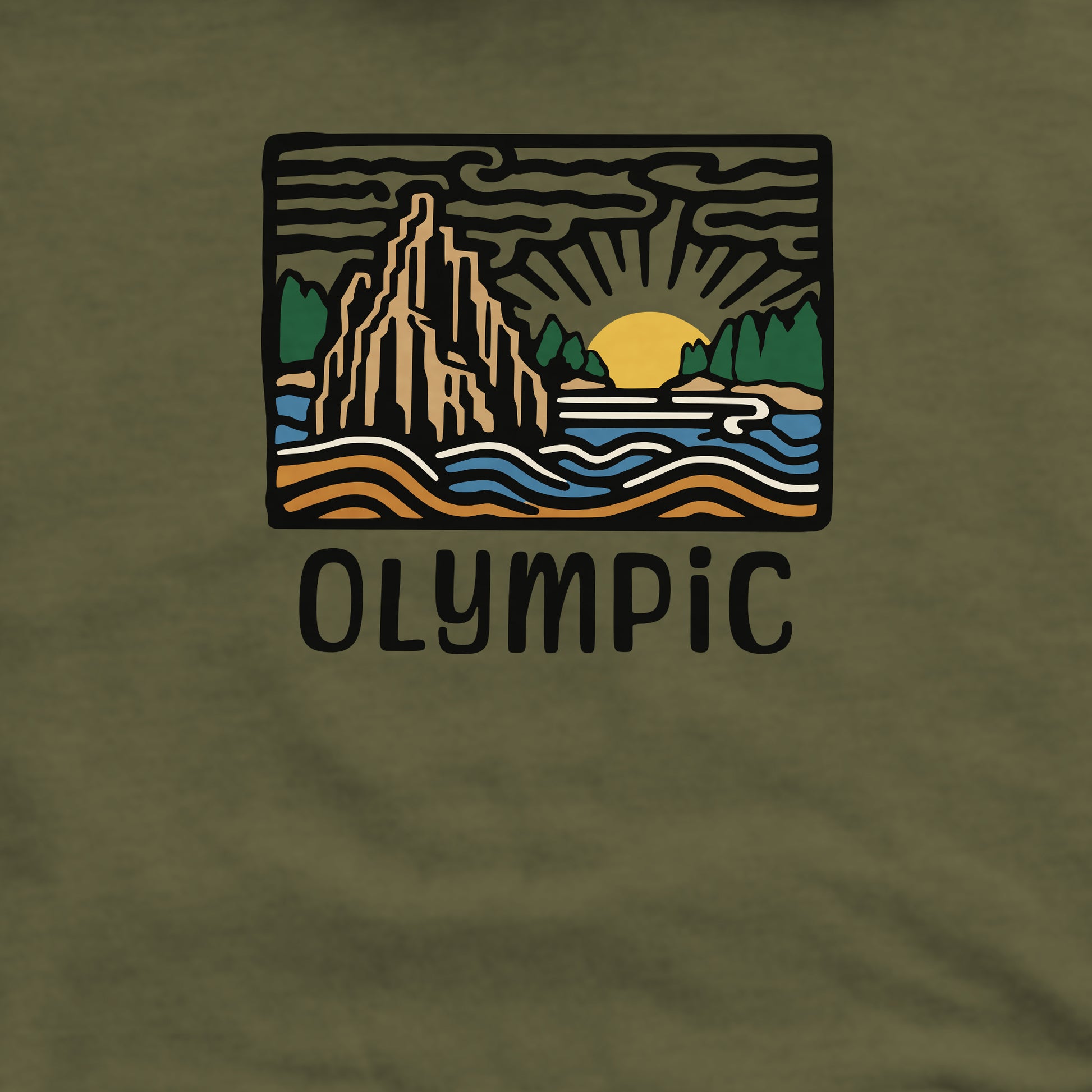 Olympic National Park Crewneck Sweatshirt Adventure and Outdoors Themed Sweatshirt