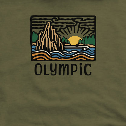 Olympic National Park Crewneck Sweatshirt Adventure and Outdoors Themed Sweatshirt