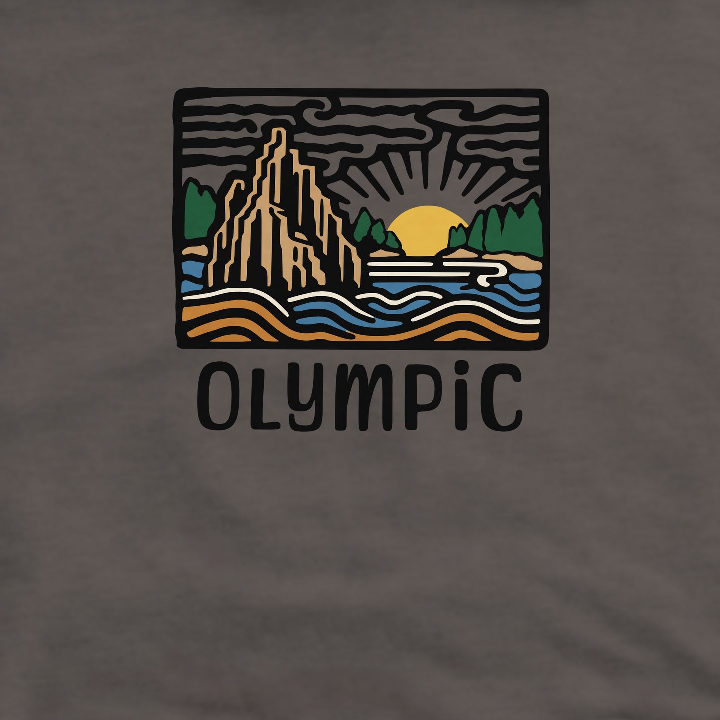Olympic National Park Crewneck Sweatshirt Adventure and Outdoors Themed Sweatshirt