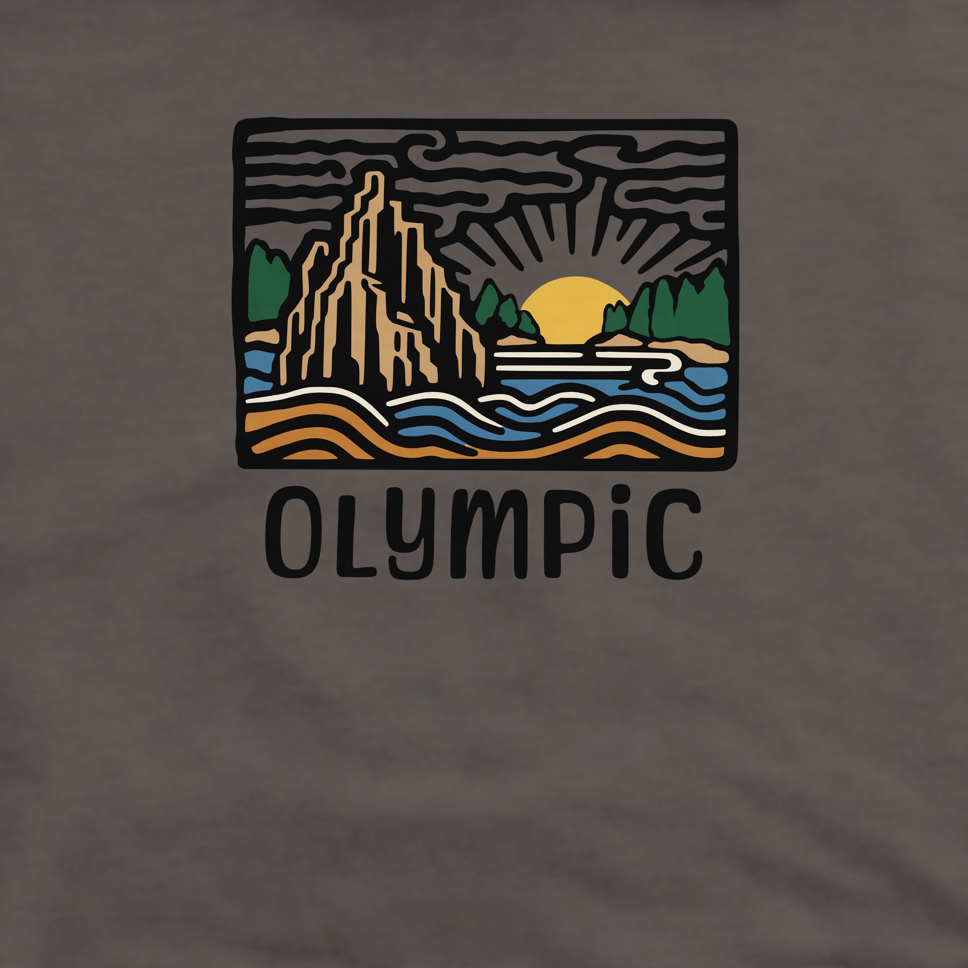 Olympic National Park Crewneck Sweatshirt Adventure and Outdoors Themed Sweatshirt