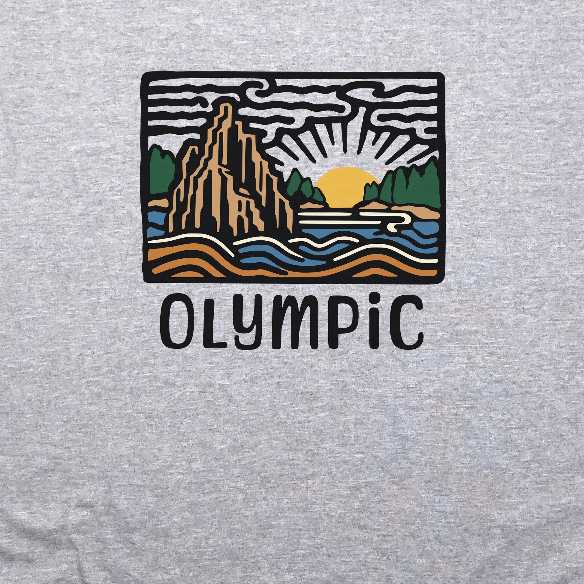 Olympic National Park Crewneck Sweatshirt Adventure and Outdoors Themed Sweatshirt