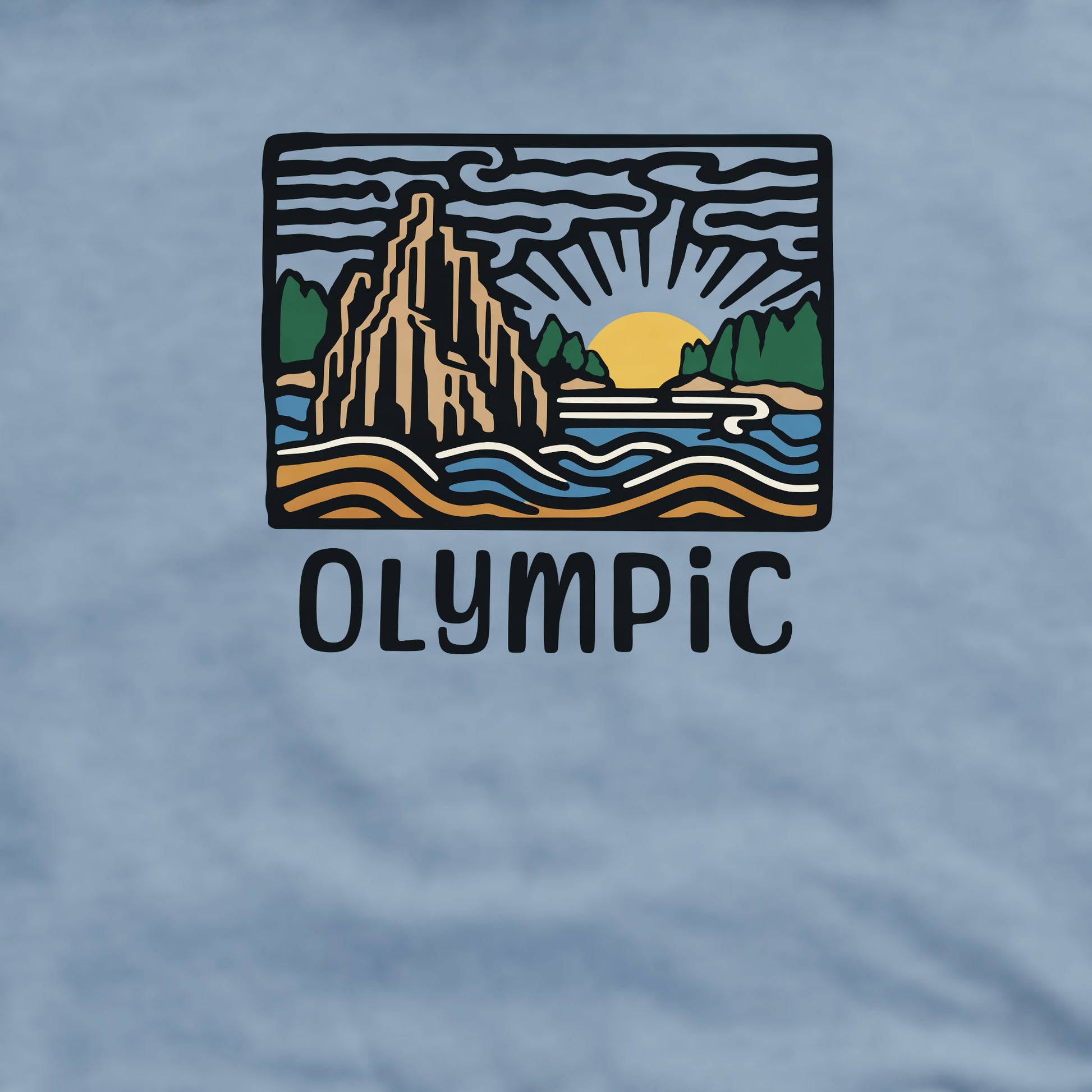 Olympic National Park Crewneck Sweatshirt Adventure and Outdoors Themed Sweatshirt