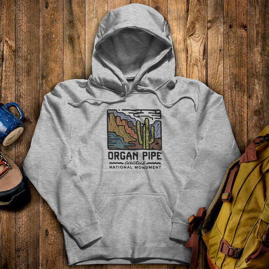 Organ Pipe Cactus National Monument Hoodie Sport Grey Adventure and Outdoors Themed Hoodie