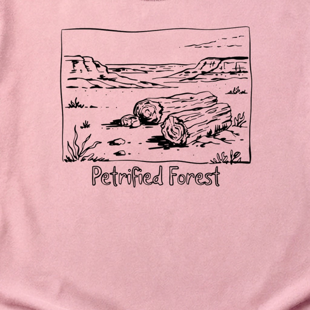 Petrified Forest Line Drawing Cotton T-Shirt