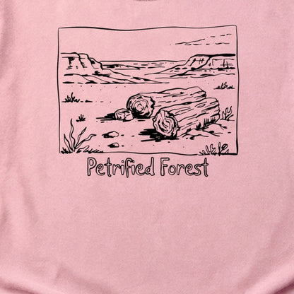 Petrified Forest Line Drawing Cotton T-Shirt
