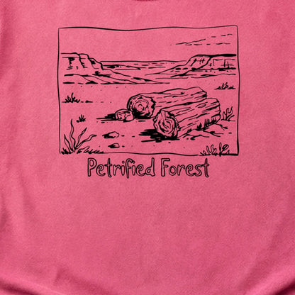 Petrified Forest Line Drawing Cotton T-Shirt