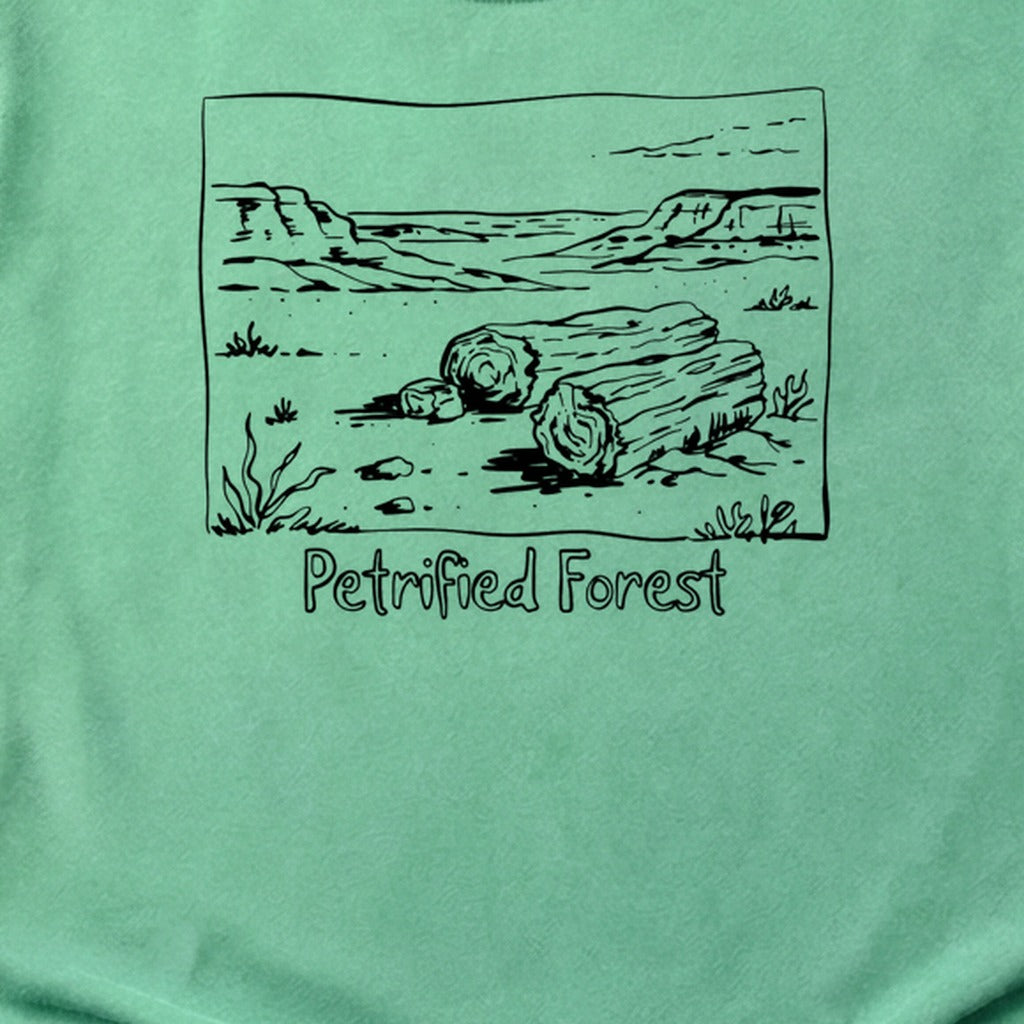 Petrified Forest Line Drawing Cotton T-Shirt