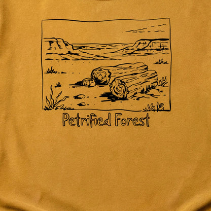 Petrified Forest Line Drawing Cotton T-Shirt