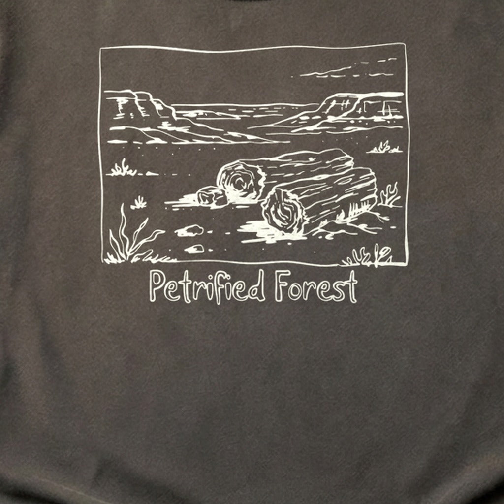 Petrified Forest Line Drawing Cotton T-Shirt