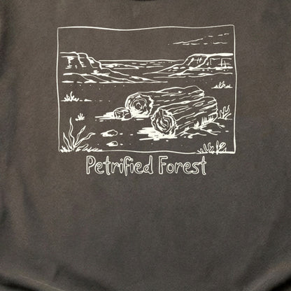 Petrified Forest Line Drawing Cotton T-Shirt