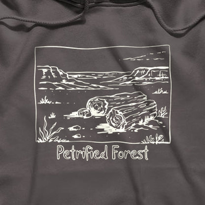 Petrified Forest Line Drawing Hoodie