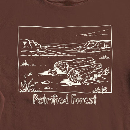 Petrified Forest Line Drawing Crewneck Sweatshirt