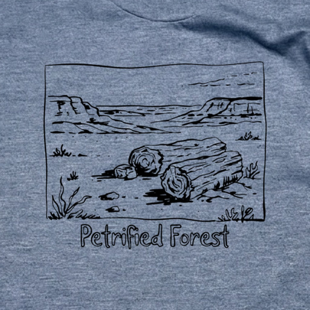 Petrified Forest Line Drawing T-Shirt