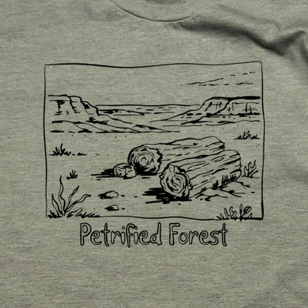 Petrified Forest Line Drawing T-Shirt