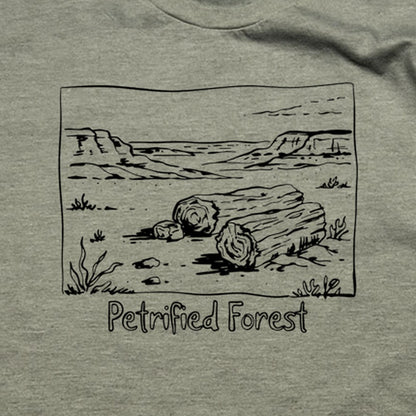Petrified Forest Line Drawing T-Shirt