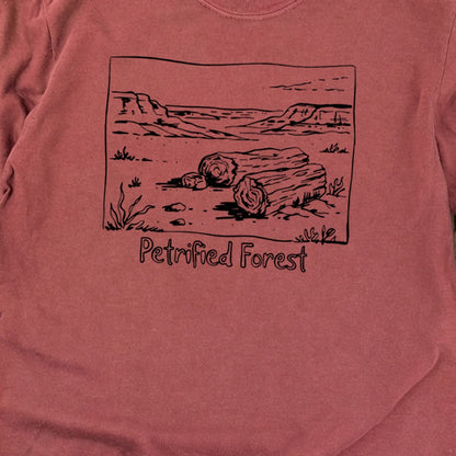 Petrified Forest Line Drawing Premium Long Sleeve