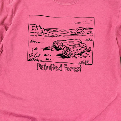 Petrified Forest Line Drawing Premium Long Sleeve