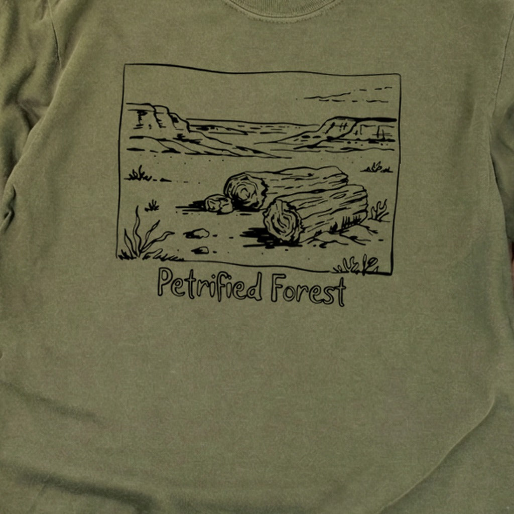 Petrified Forest Line Drawing Premium Long Sleeve