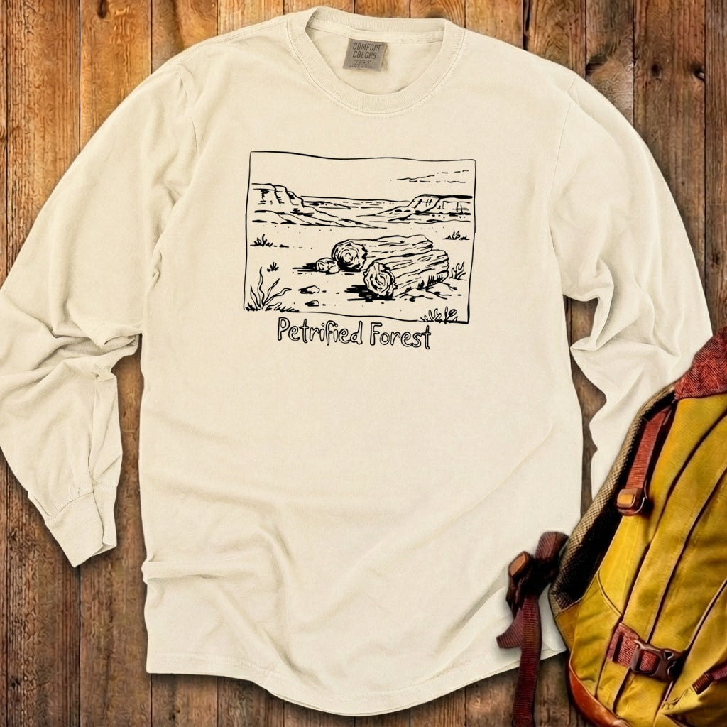 Petrified Forest Line Drawing Premium Long Sleeve