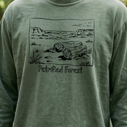 Petrified Forest Line Drawing Premium Long Sleeve