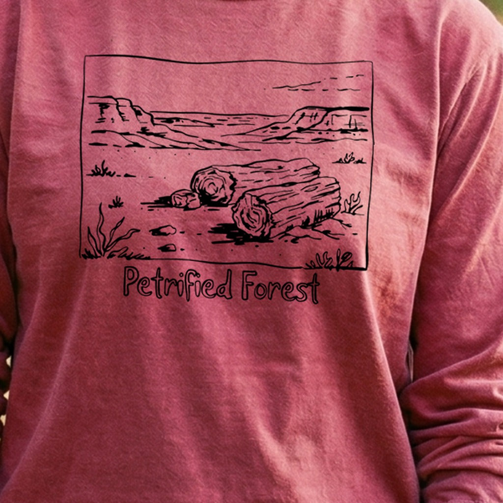 Petrified Forest Line Drawing Premium Long Sleeve