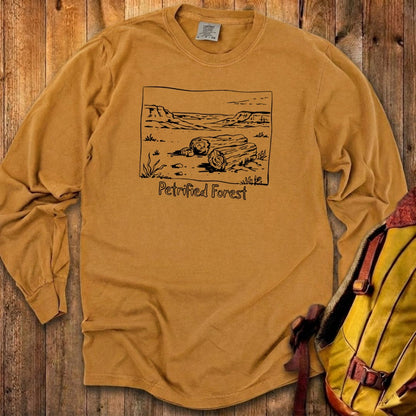 Petrified Forest Line Drawing Premium Long Sleeve