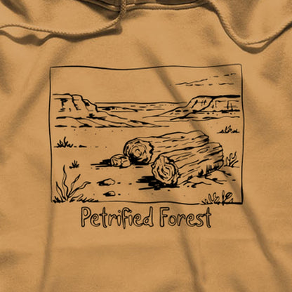 Petrified Forest Line Drawing Hoodie