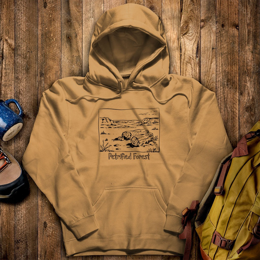 Petrified Forest Line Drawing Hoodie