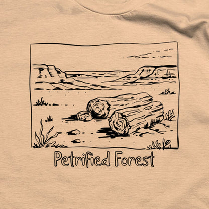 Petrified Forest Line Drawing T-Shirt