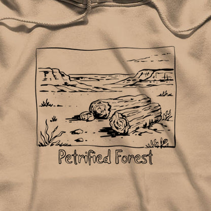 Petrified Forest Line Drawing Hoodie