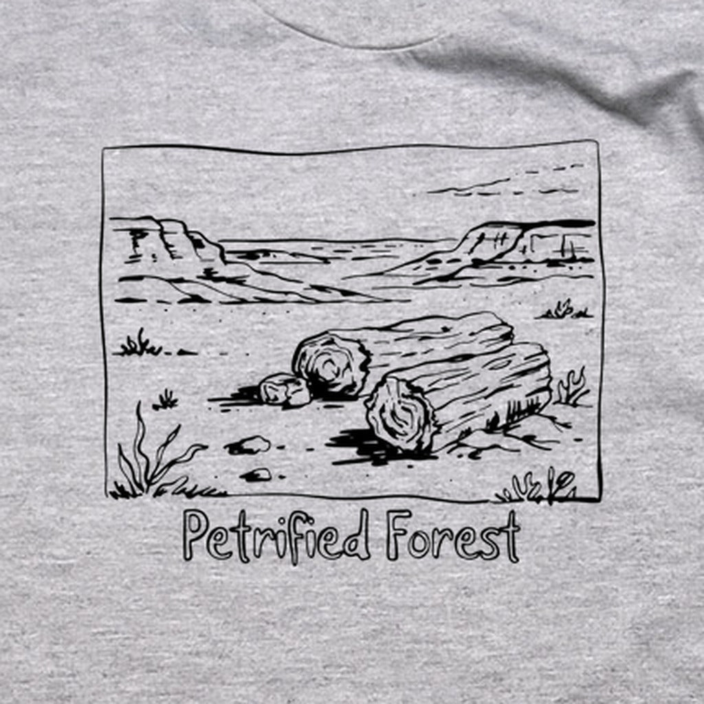 Petrified Forest Line Drawing T-Shirt