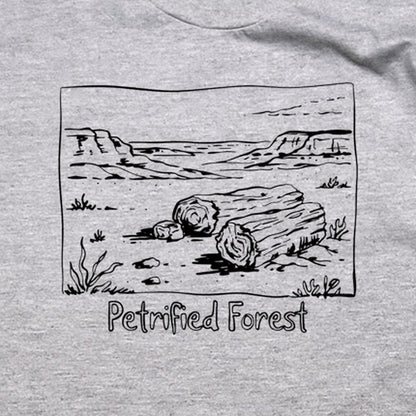 Petrified Forest Line Drawing T-Shirt
