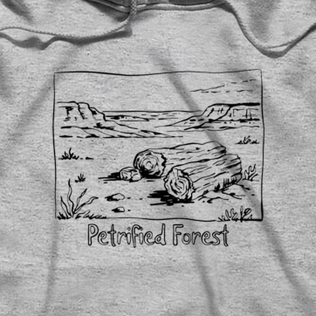 Petrified Forest Line Drawing Hoodie