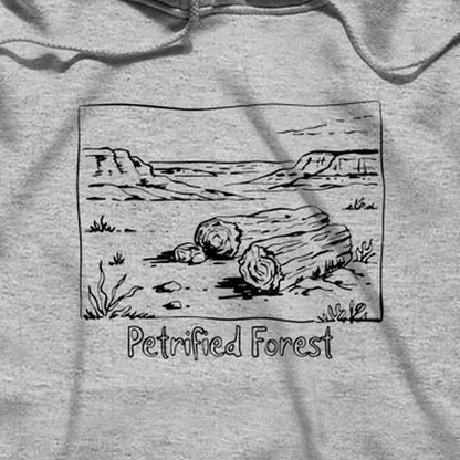 Petrified Forest Line Drawing Hoodie