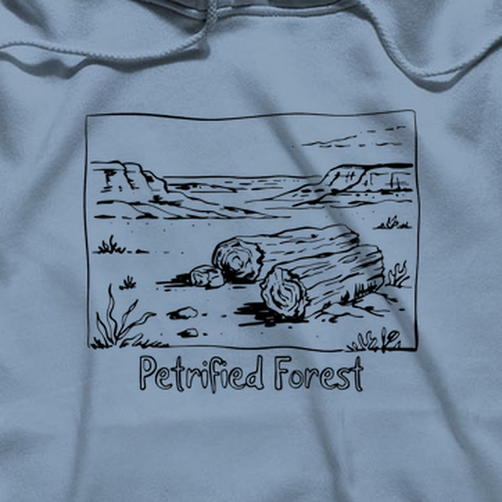 Petrified Forest Line Drawing Hoodie