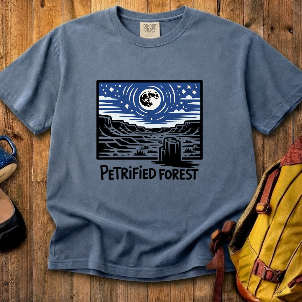 Petrified Forest National Park at Night Cotton T-Shirt