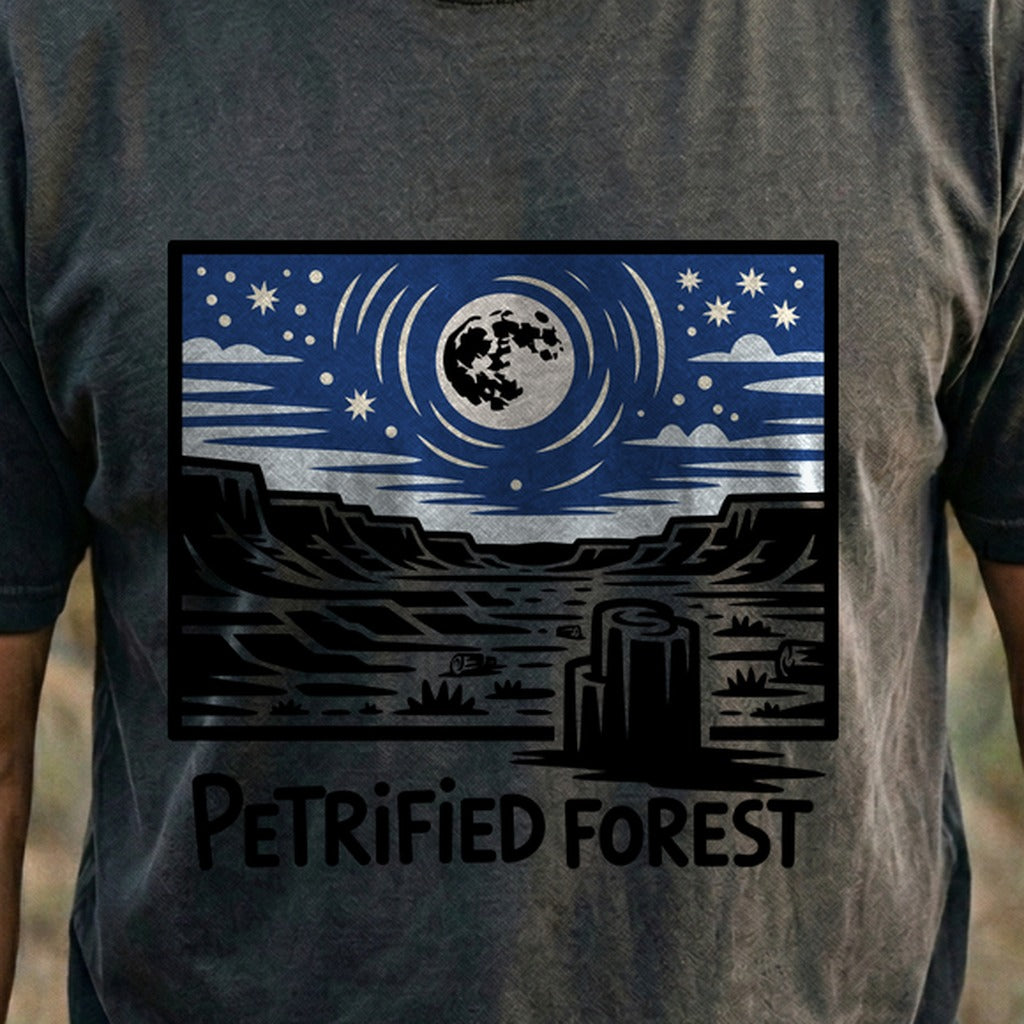 Petrified Forest National Park at Night Cotton T-Shirt