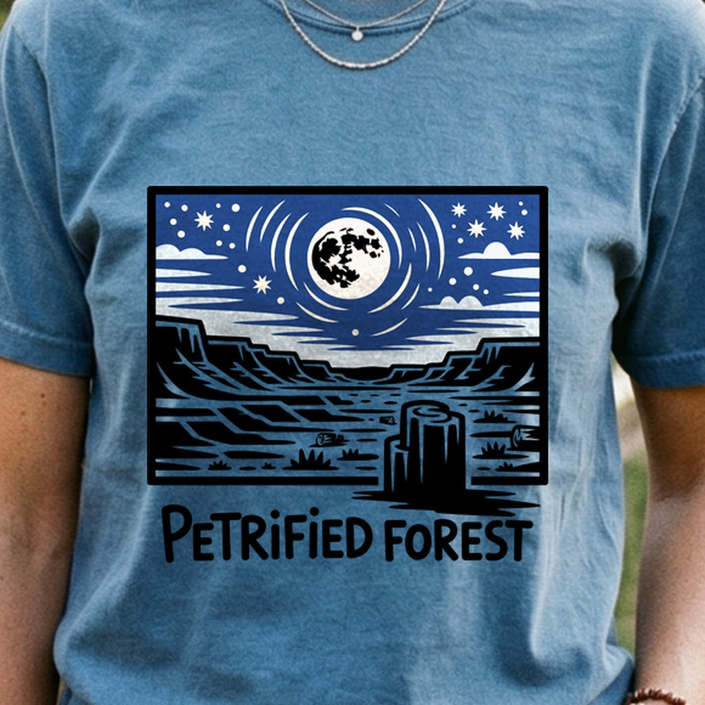 Petrified Forest National Park at Night Cotton T-Shirt