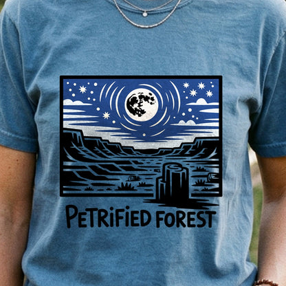 Petrified Forest National Park at Night Cotton T-Shirt