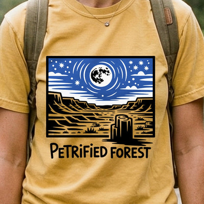 Petrified Forest National Park at Night Cotton T-Shirt
