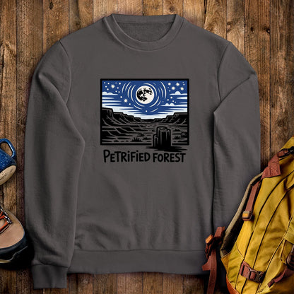 Petrified Forest National Park at Night Crewneck Sweatshirt