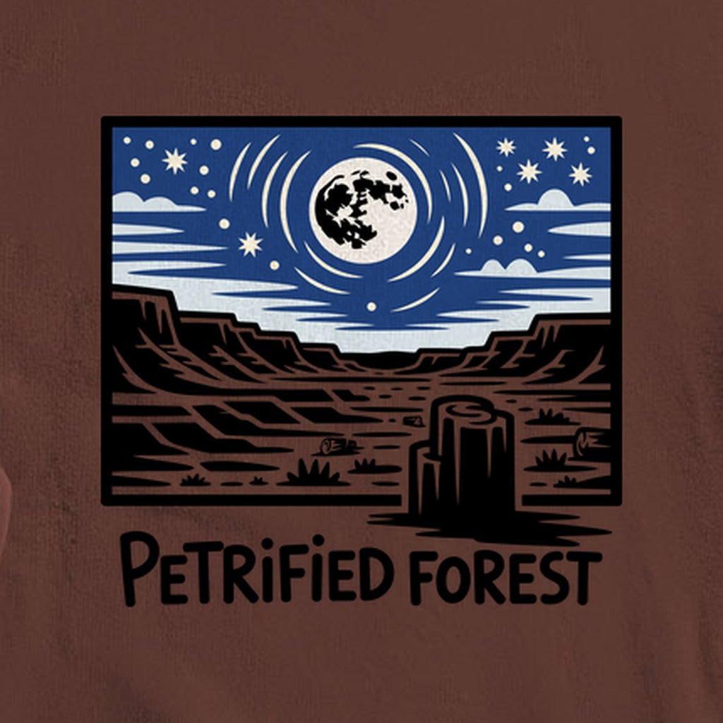 Petrified Forest National Park at Night Crewneck Sweatshirt