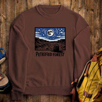 Petrified Forest National Park at Night Crewneck Sweatshirt